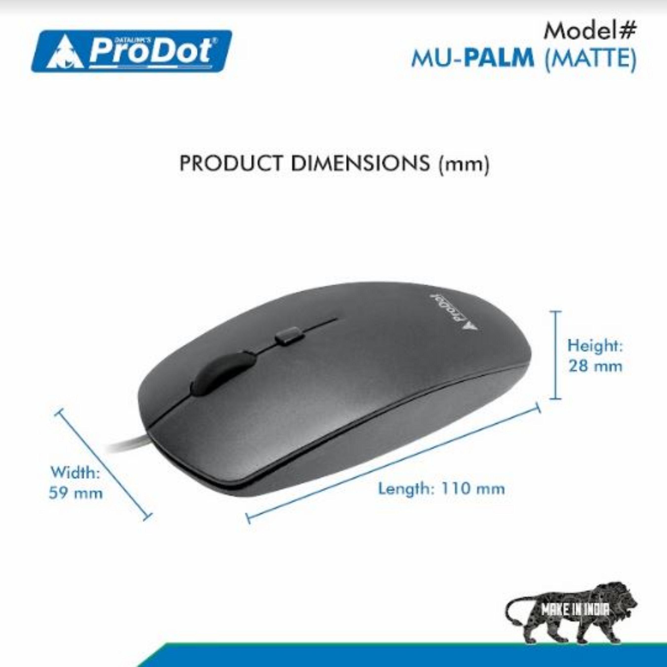 ProDot Mouse Wired Palm Wired Optical 11 x 6 x 2.5 cm_2