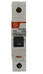 L&T BB10250C Single Pole 25 A C Curve MCB_0