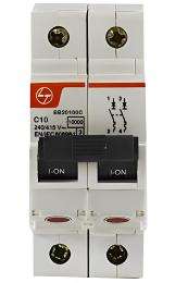 L&T BB20100C Double Pole 10 A C Curve MCB_0