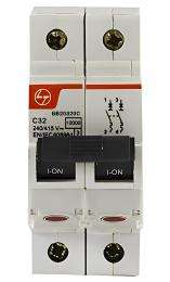 L&T BB20320C Double Pole 32 A C Curve MCB_0