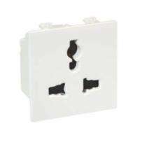 INDOASIAN 6 A White 3 Pin Plug Electrical Sockets_0