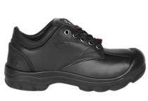 Real Leather Steel Toe Safety Shoes Black_0