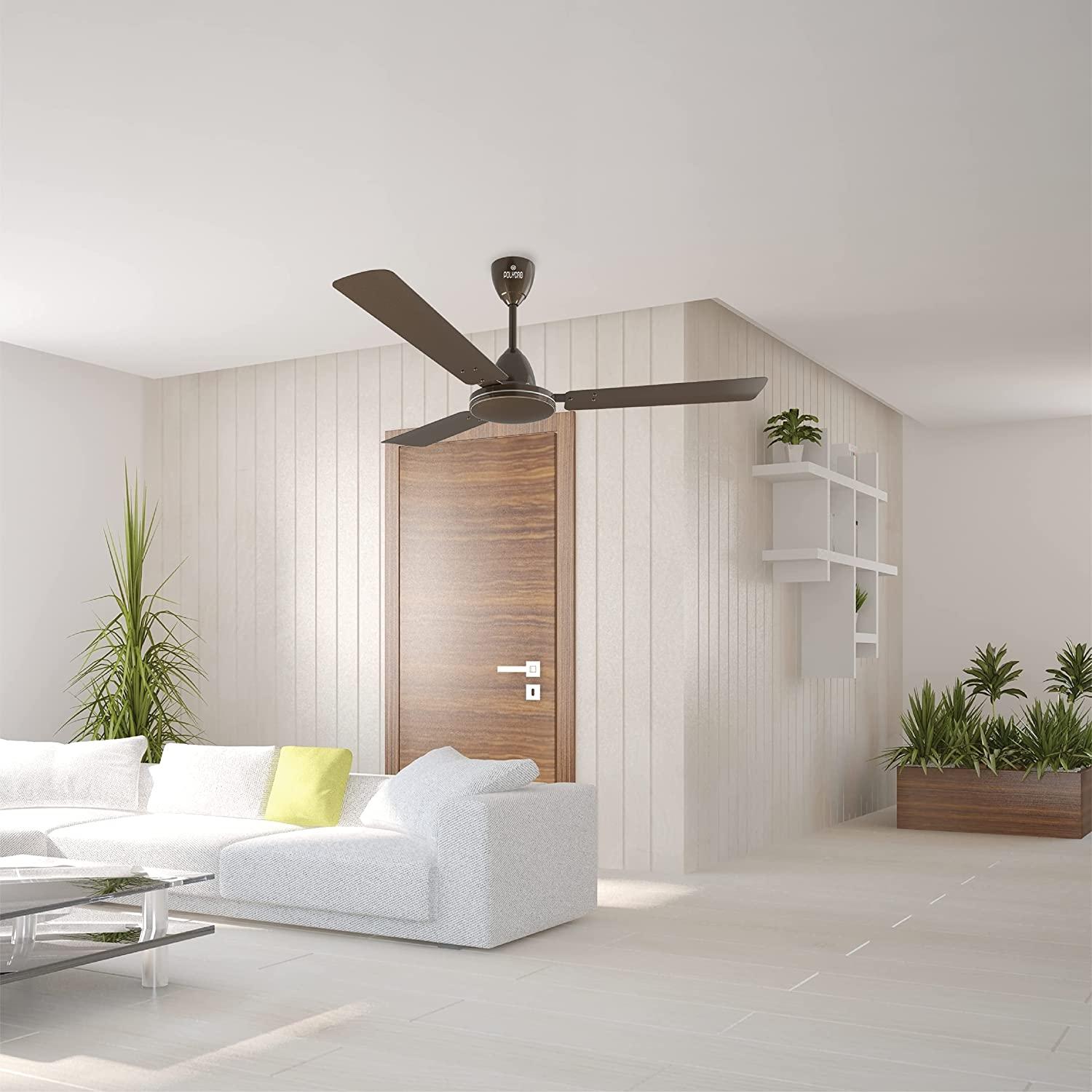Polycab Vital 1200 mm 3 Blades 75 W Pearl Brown Ceiling Fans_4
