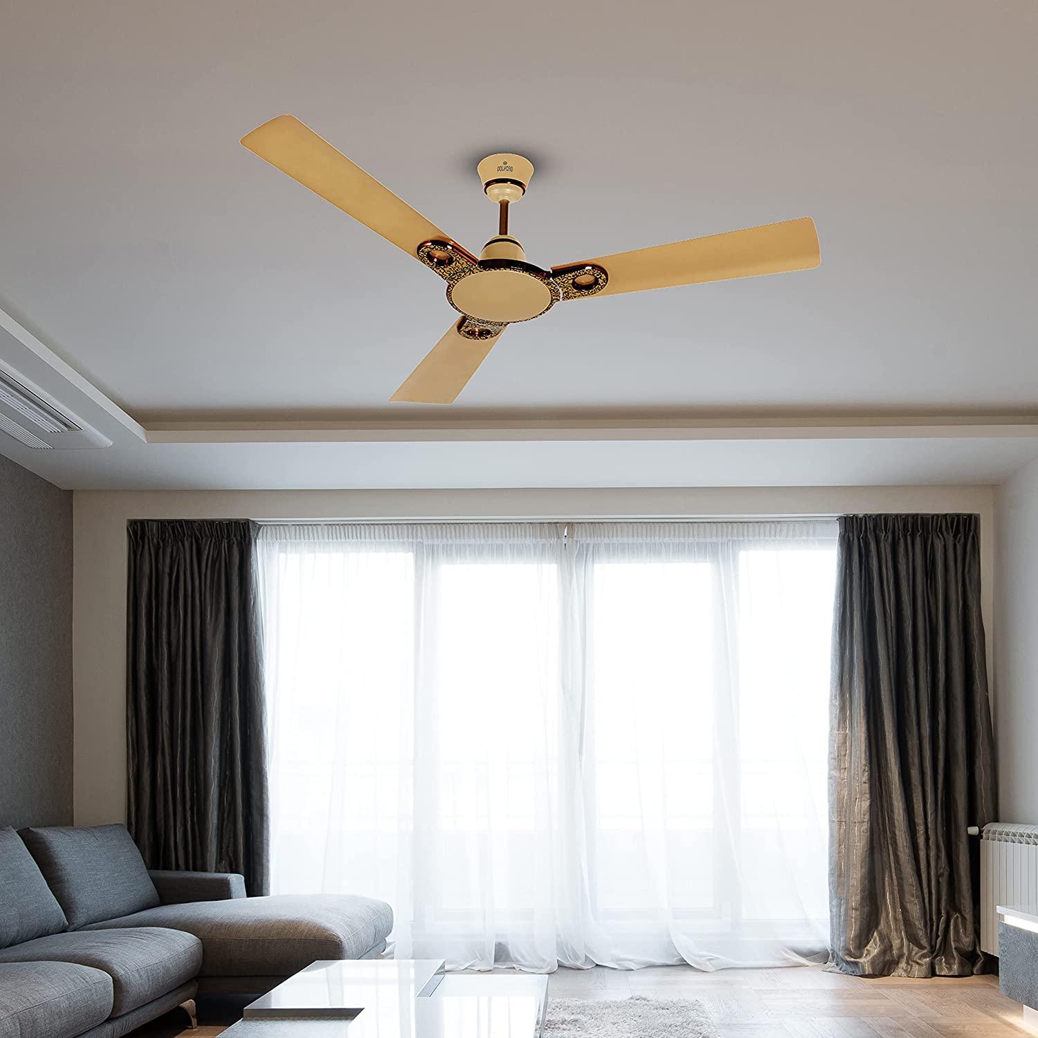 Polycab Eleganz D-Ziner Purocoat 1200 mm 3 Blades 75 W Birkin Gold Ceiling Fans_3