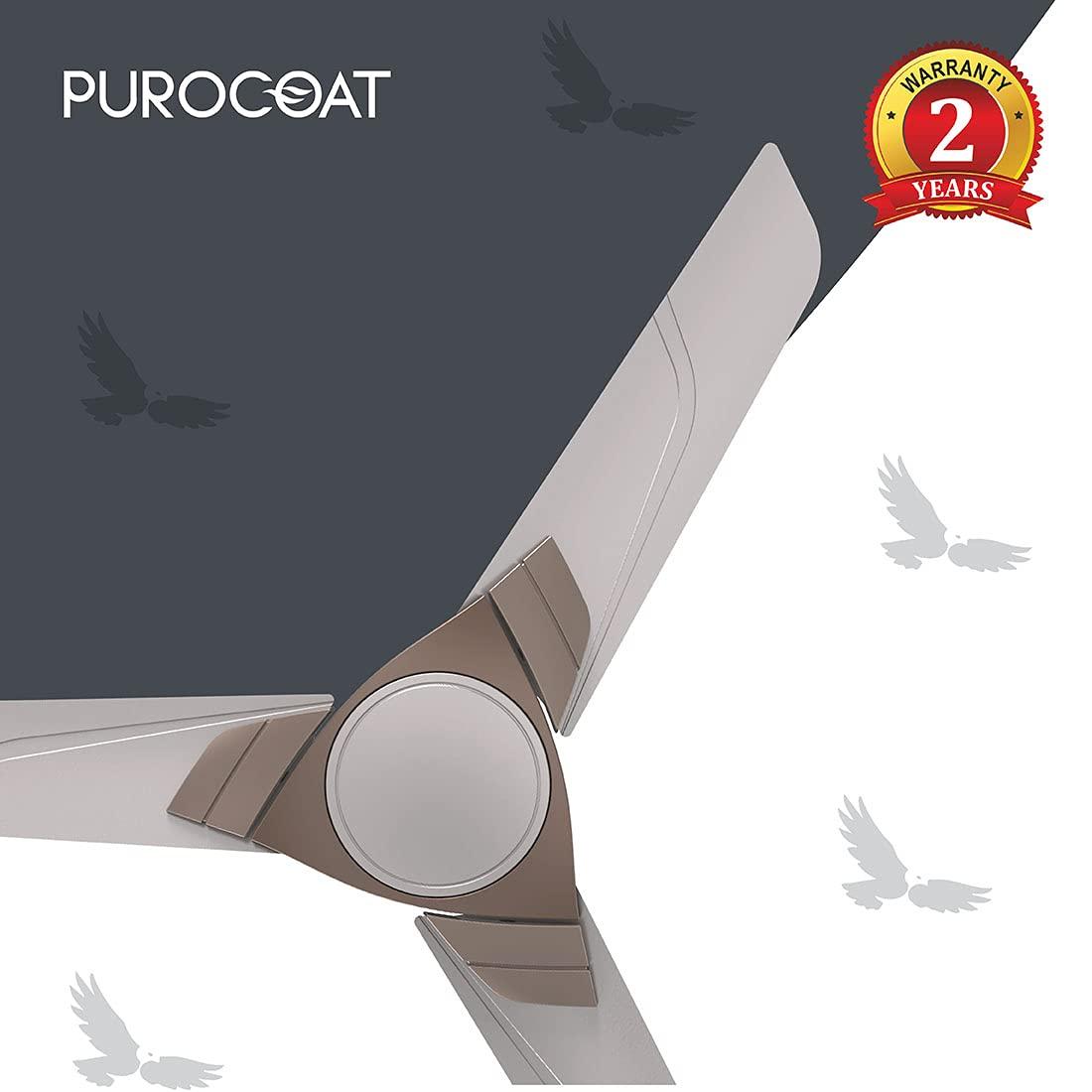 Polycab Aereo Purocoat Premium 1200 mm 3 Blades 75 W Metallic Warm Grey Ceiling Fans_1