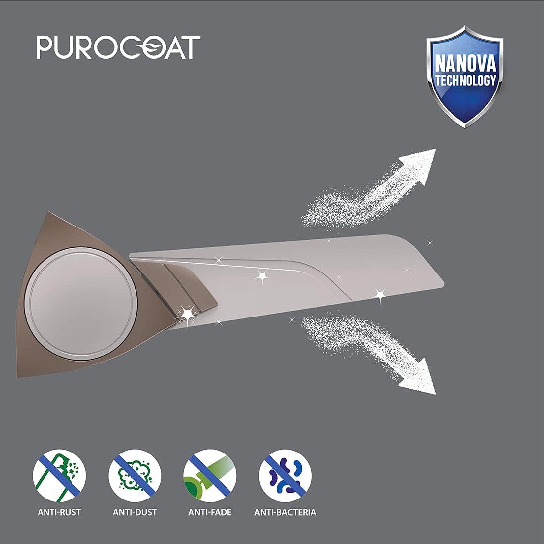 Polycab Aereo Purocoat Premium 1200 mm 3 Blades 75 W Metallic Warm Grey Ceiling Fans_2