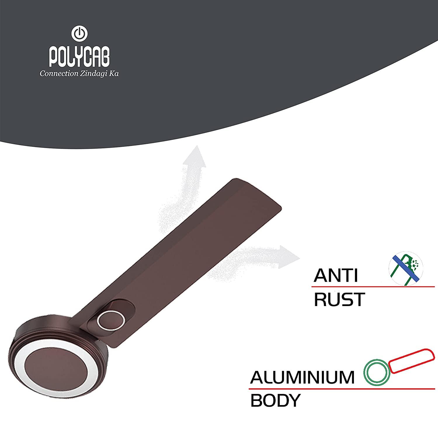 Polycab Stunner 1200 mm 3 Blades 75 W Espresso Brown Ceiling Fans_2