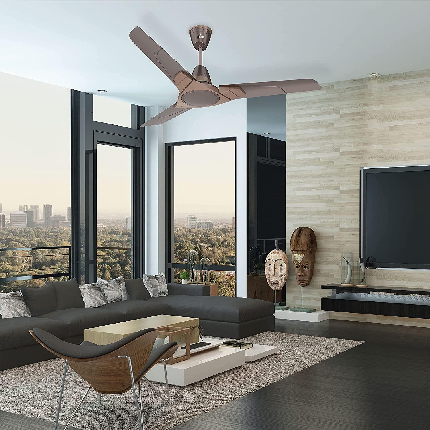 Polycab Aereo Purocoat Premium 1200 mm 3 Blades 75 W Seal Brown Ceiling Fans_4