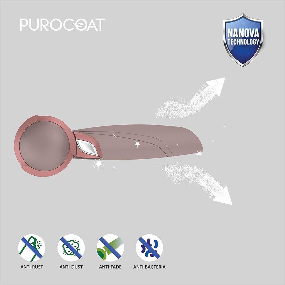 Polycab Revere Purocoat Premium 1200 mm 3 Blades 75 W Natural Warm Copper Ceiling Fans_3