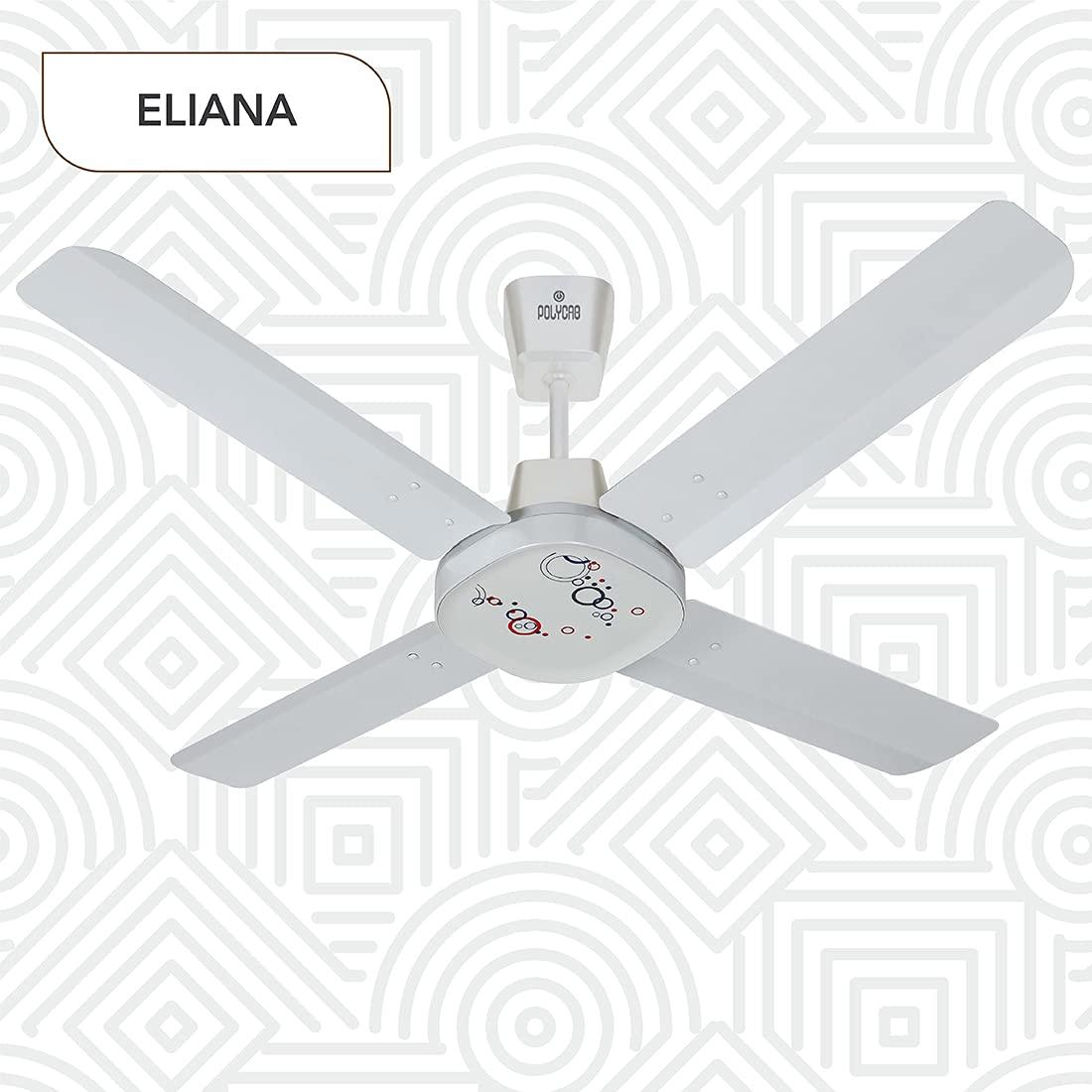 Polycab Eliana Premium 1200 mm 3 Blades 75 W Pearl White Ceiling Fans_1