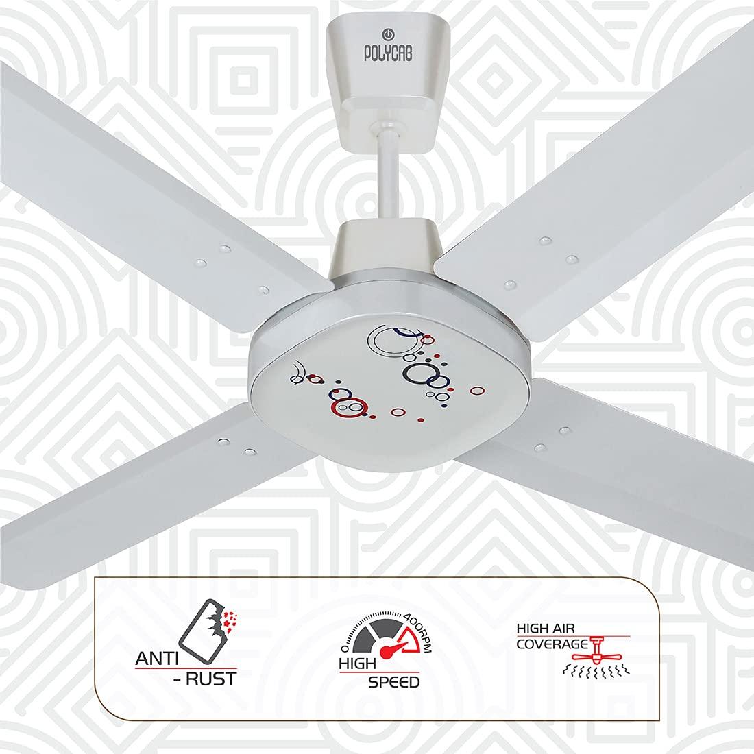 Polycab Eliana Premium 1200 mm 3 Blades 75 W Pearl White Ceiling Fans_2
