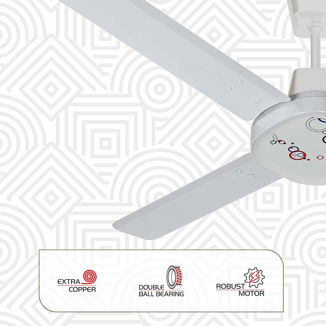 Polycab Eliana Premium 1200 mm 3 Blades 75 W Pearl White Ceiling Fans_3