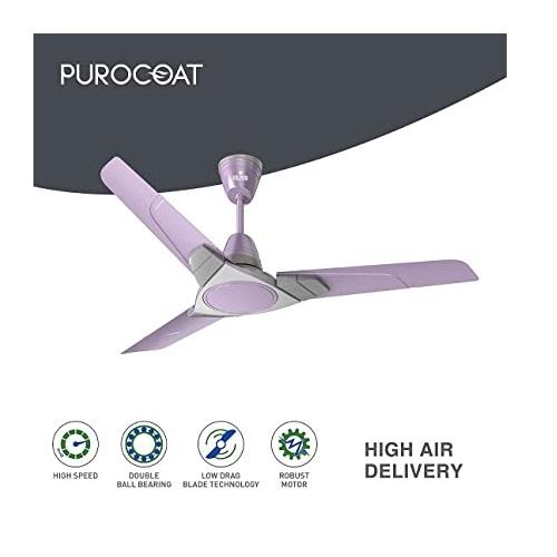 Polycab Aereo Purocoat Premium 1200 mm 3 Blades 75 W Lilac Silver Ceiling Fans_1