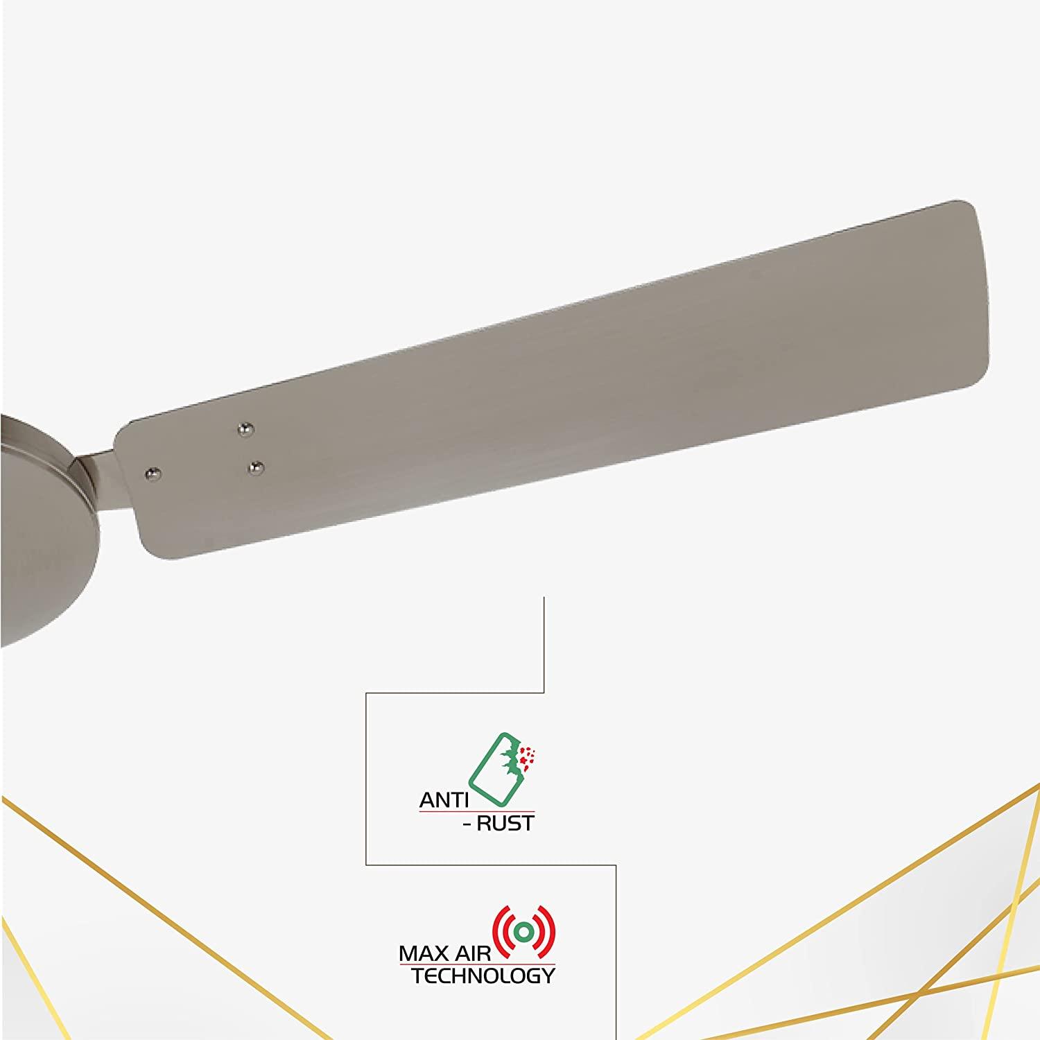Polycab Vital 1200 mm 3 Blades 75 W Platinum Brass Steel Ceiling Fans_3