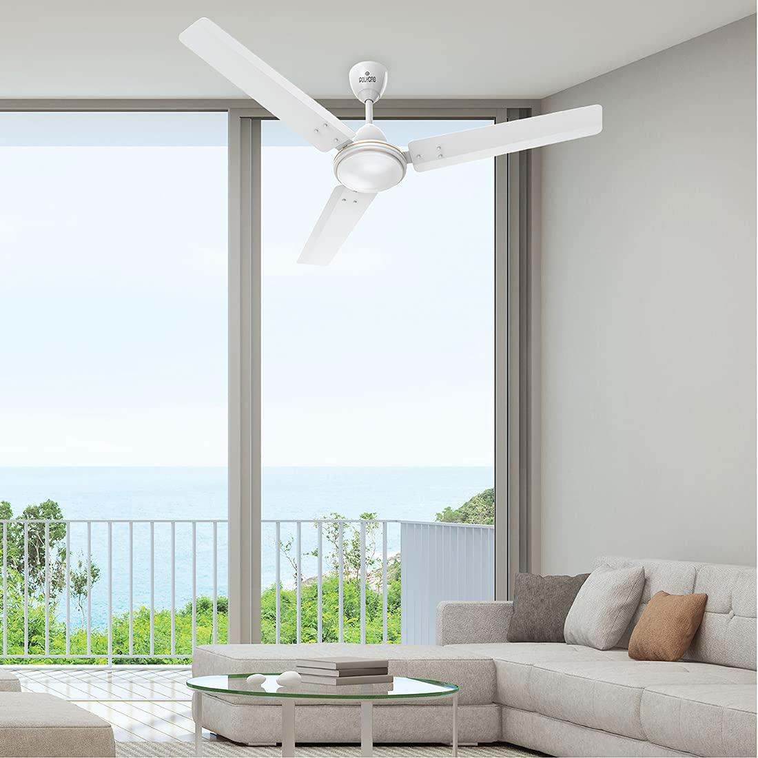 Polycab Amaze HS 1200 mm 3 Blades 75 W White Ceiling Fans_4