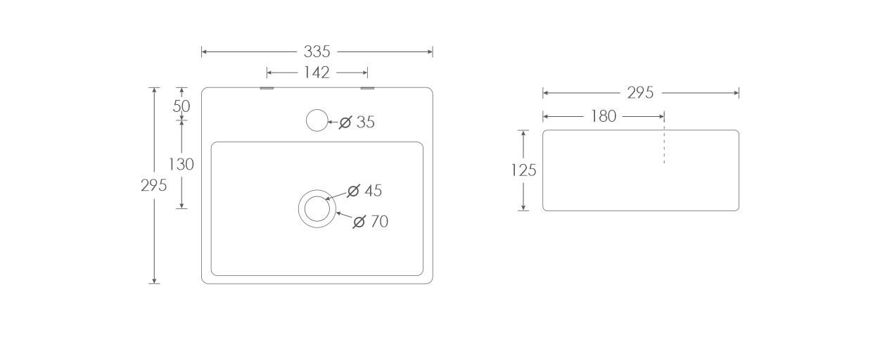 Simpolo Wash Basin ELITE Wall Mounted_1