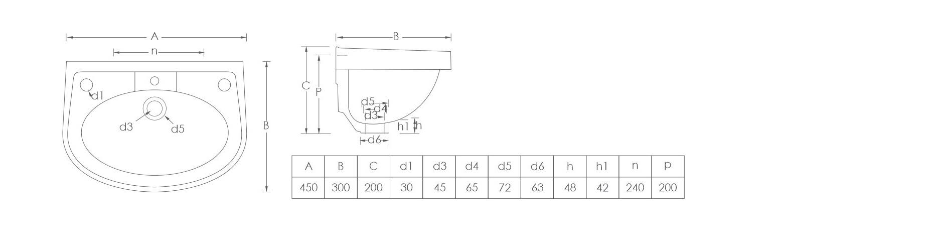 Simpolo Wash Basin SHIPRA Wall Mounted_1