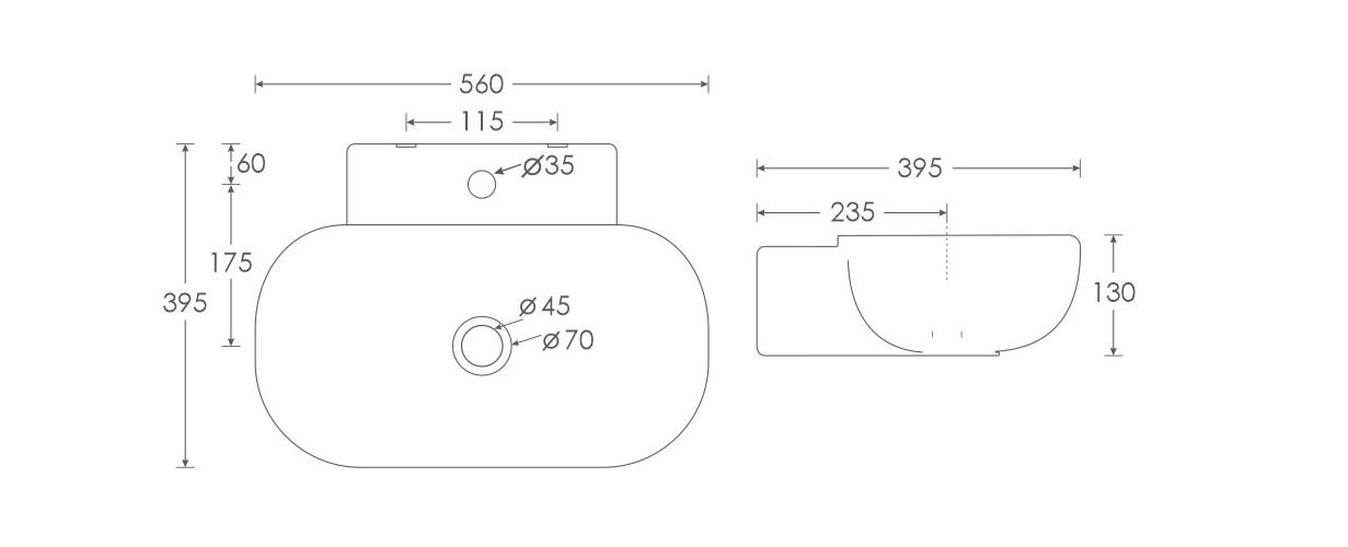 Simpolo Wash Basin ARIKA Table Top_1