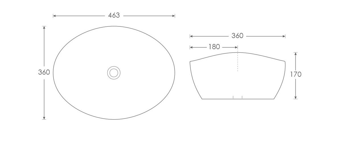 Simpolo Wash Basin SHALLOW BIG Table Top_1