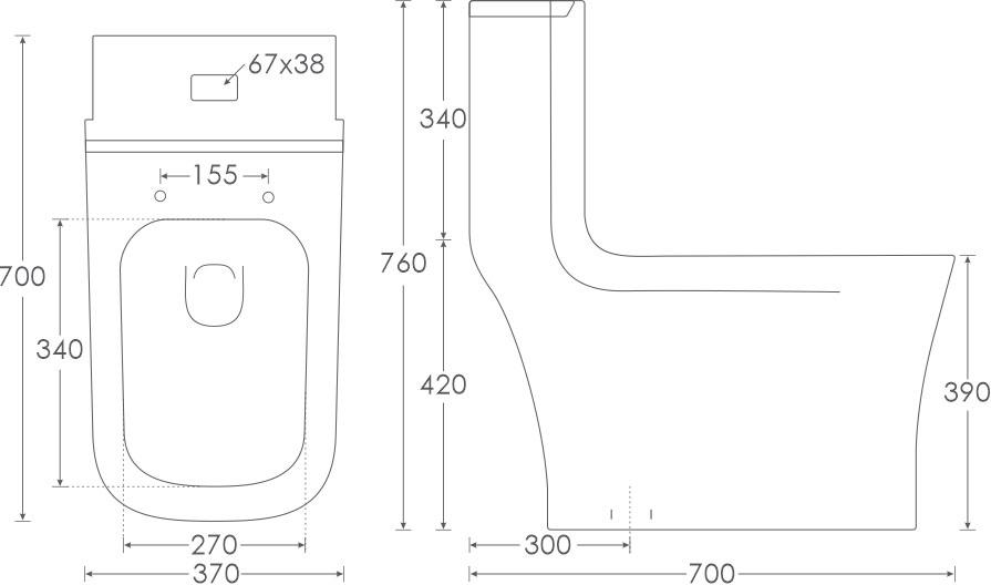 Buy Simpolo EWC with Seat Cover and Flush NIHON Floor Mounted online at