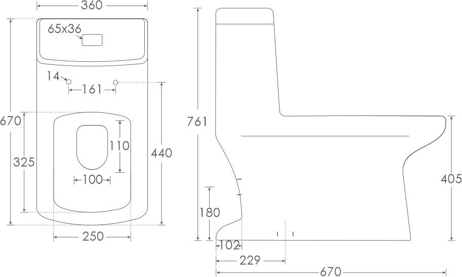 Simpolo EWC with Seat Cover and Flush SEGNO Floor Mounted_1