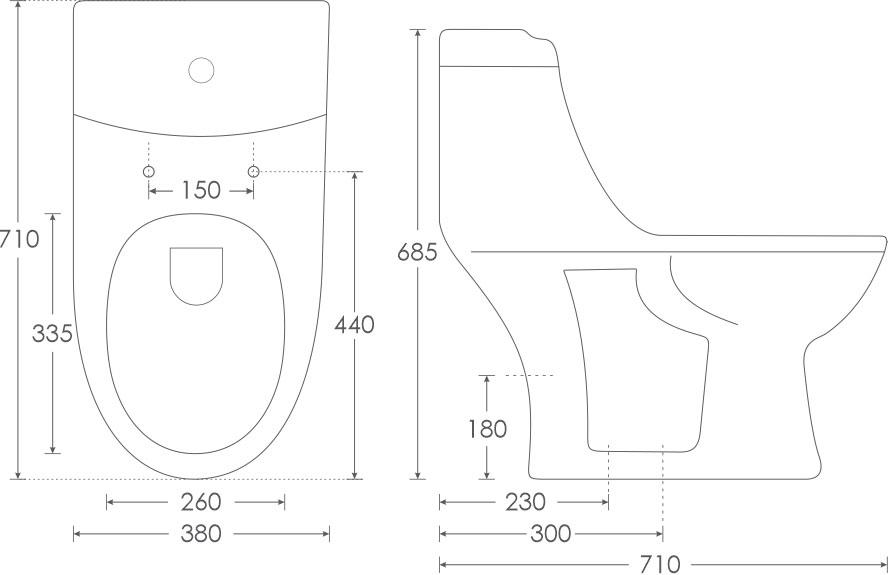 Simpolo EWC with Seat Cover and Flush GESTO Floor Mounted_1