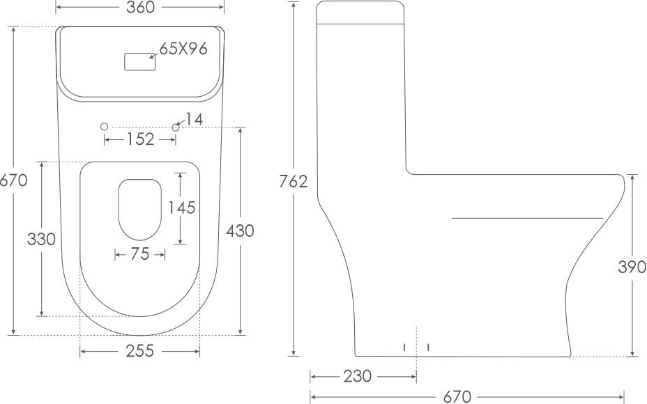 Simpolo EWC with Seat Cover and Flush NICOLA Floor Mounted_1