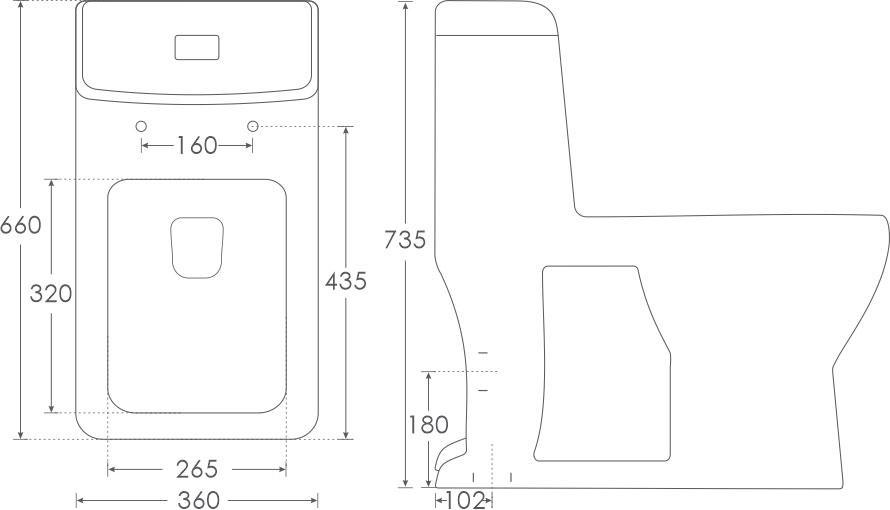 Simpolo EWC with Seat Cover and Flush TAXOS Floor Mounted_1