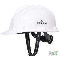 Karam HDPE White Ratchet Safety Helmets_0