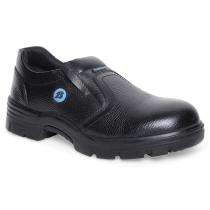 Bata Robust Slip-On Buff Barton Print Leather Steel Toe Safety Shoes Black_0