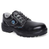 Bata Bora Buff Barton Print Leather Steel Toe Safety Shoes Black_0