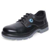 Bata Safe Master Sure Buff Barton Print Leather Steel Toe Safety Shoes Black_0