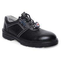 Bata Workforce Oxf Buff Barton Print Leather Steel Toe Safety Shoes Black_0