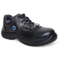 Bata Olivia SD OXF Buff Barton Print Leather Steel Toe Safety Shoes Black_0