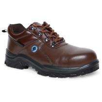 Bata Rayo Oxford Buff Smooth Leather Steel Toe Safety Shoes Brown_0