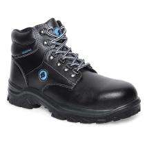 Bata Rayo High Cut Buff Smooth Leather Steel Toe Safety Shoes Black_0