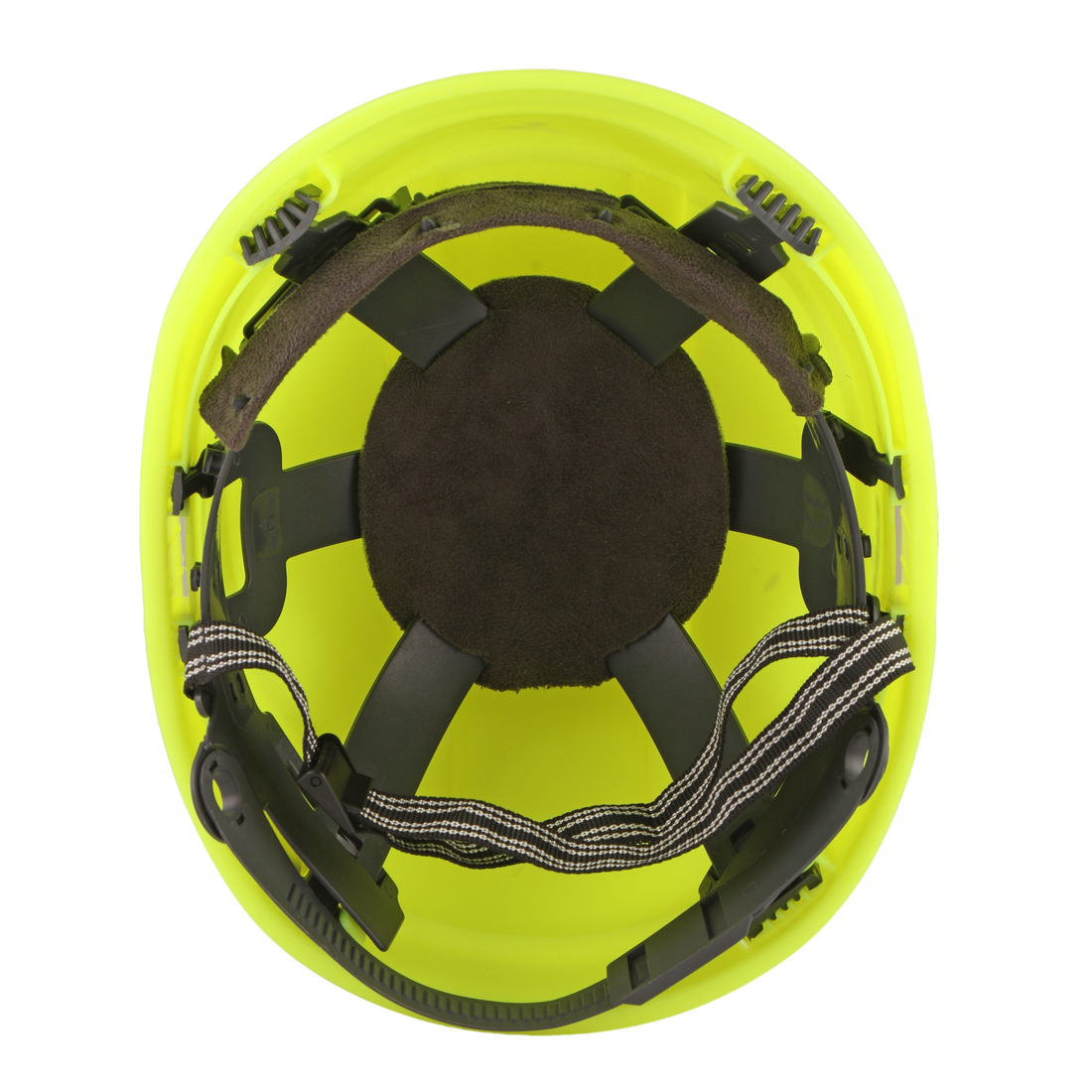 Karam Polyethylene Fluorescent Green Air Ventilated Safety Helmets PN545_4