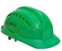 Udyogi HDPE Green Air Ventilated Safety Helmets_0