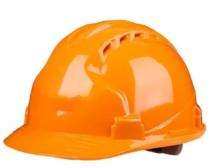 Udyogi HDPE Orange Air Ventilated Safety Helmets_0