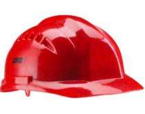 Udyogi HDPE Red Air Ventilated Safety Helmets_0