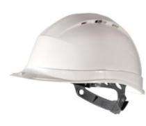 Udyogi HDPE White Air Ventilated Safety Helmets_0