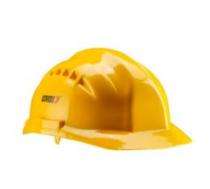 Udyogi HDPE Yellow Air Ventilated Safety Helmets_0