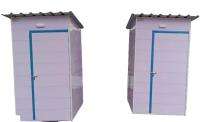 SAI Mild Steel 10 ft Portable Toilet Cabin White_0