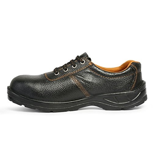 Hillson Barrier Real Leather Steel Toe Safety Shoes Black_1