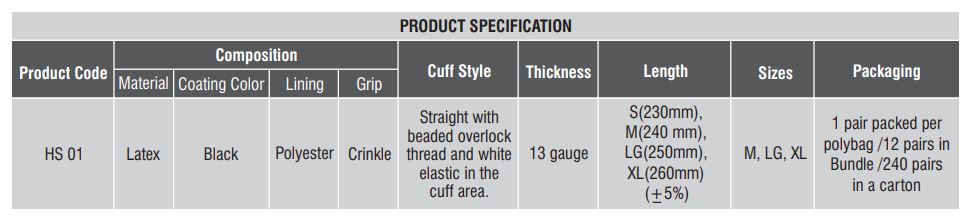 Karam Material Handling Latex Safety Gloves HS 01 XL_2