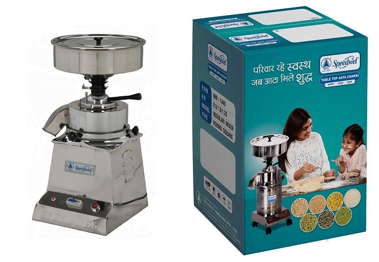 Speedwel 1 hp Automatic Stone Table Top Atta Chakki Machine STT1HP 8.5 - 10 kg/hr_1