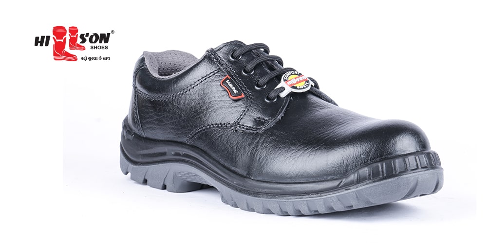 Hillson Samurai Real Grain Leather Steel Toe Safety Shoes Black_2