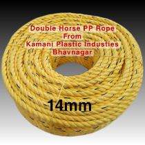 DOUBLE HORSE Polypropylene Twisted 14 mm Ropes Yellow_0