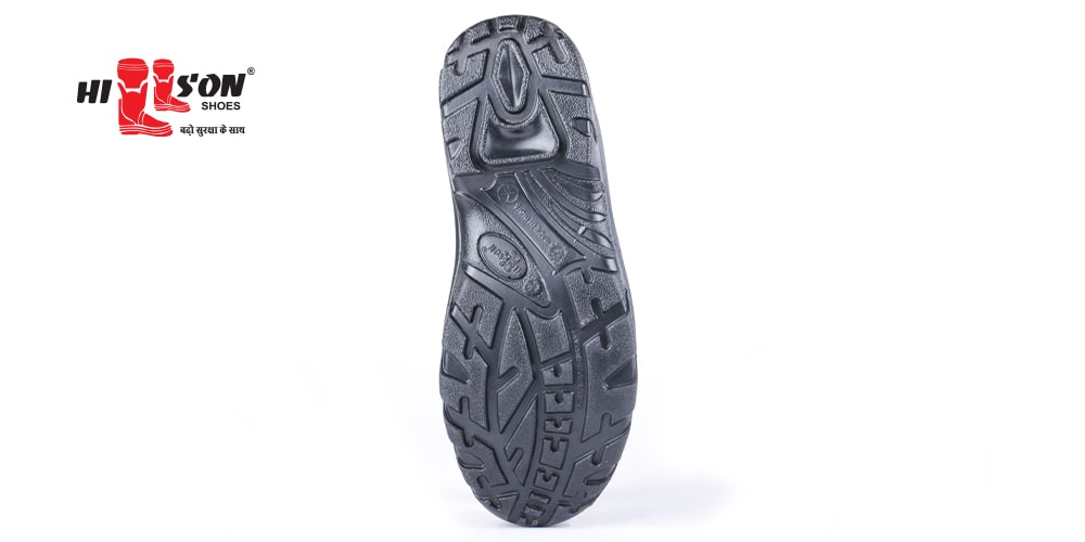 Hillson Apache Genuine Grain Leather Steel Toe Safety Shoes Black_1