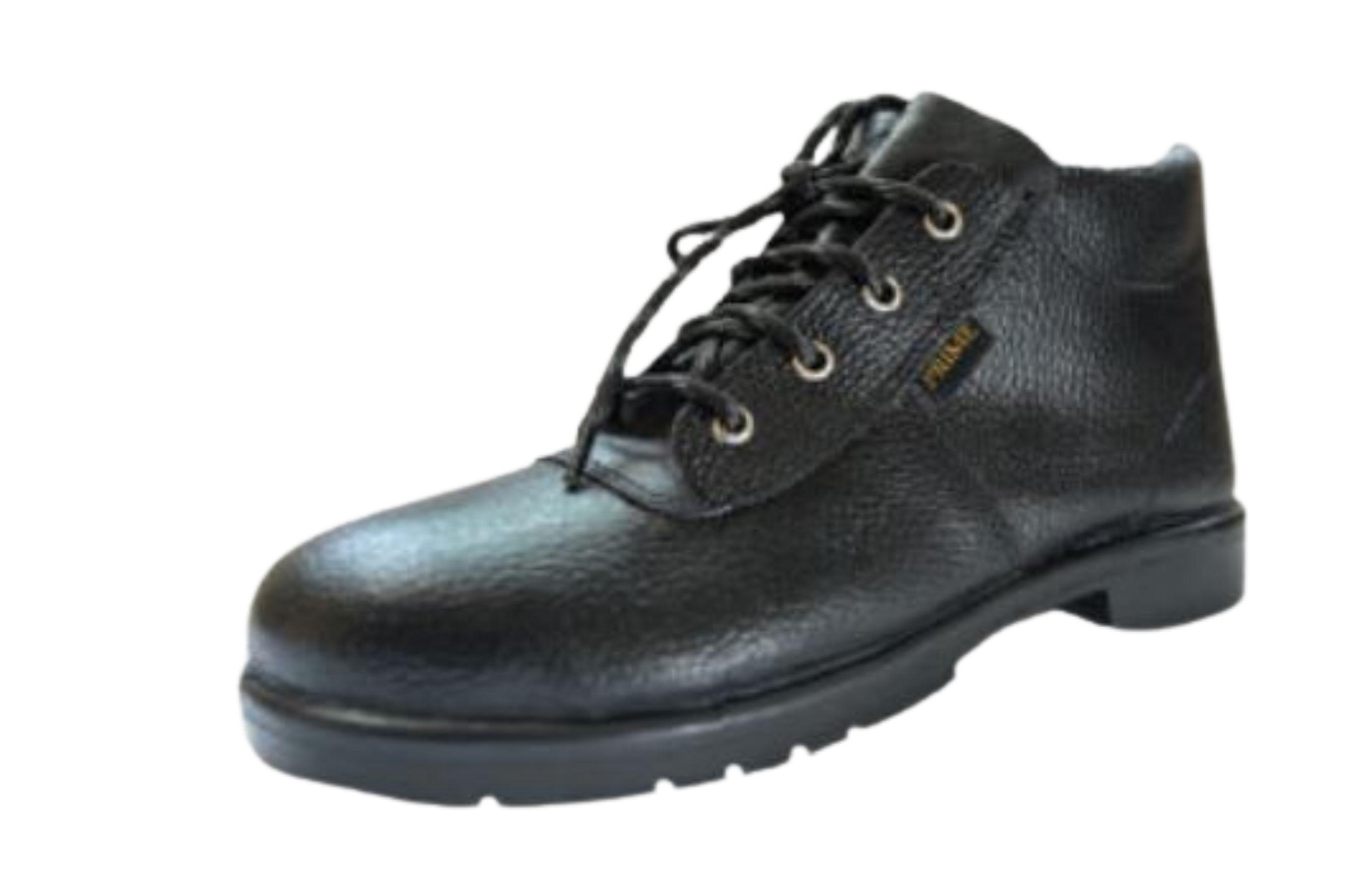 Prime Sthira Leather Steel Toe Safety Shoes Black_0